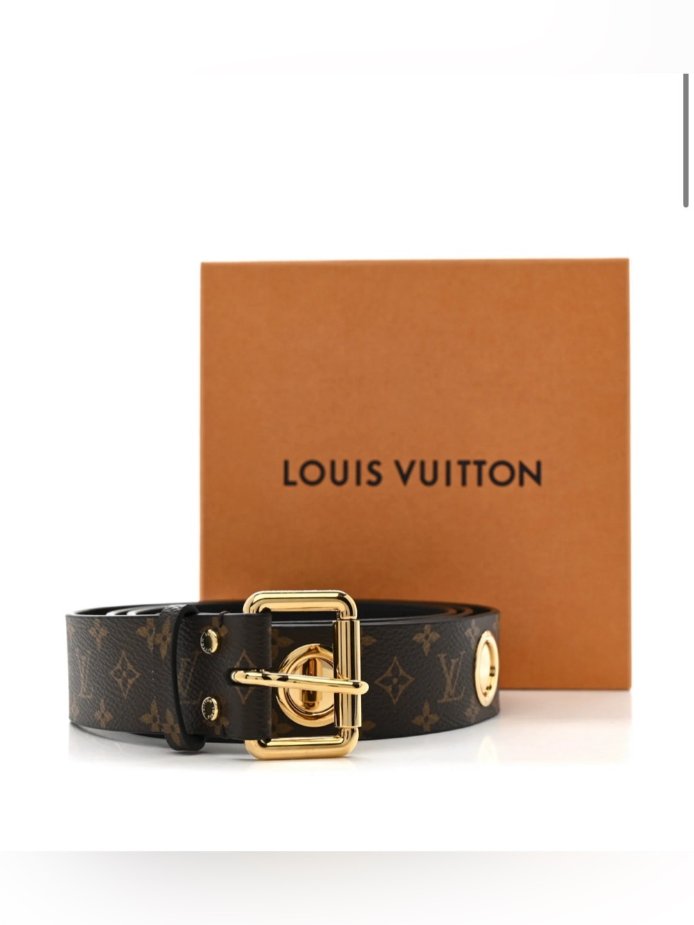 Louis Vuitton RARE Monogram Eyelets 30mm Belt 90 36